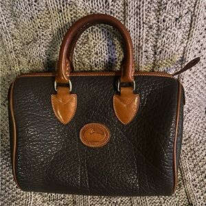 Vintage Dooney & Bourke All Weather Leather Barrel Handbag